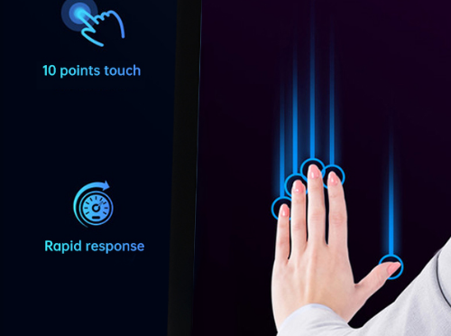 Touch screen capacitivo: 10 punti di tocco e risposta rapida