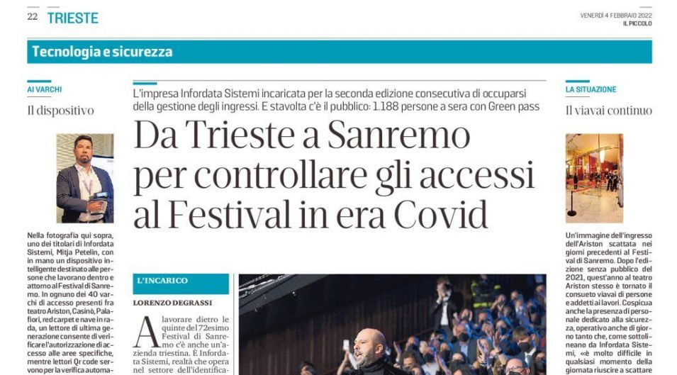 Al Festival di San Remo si parla di noi