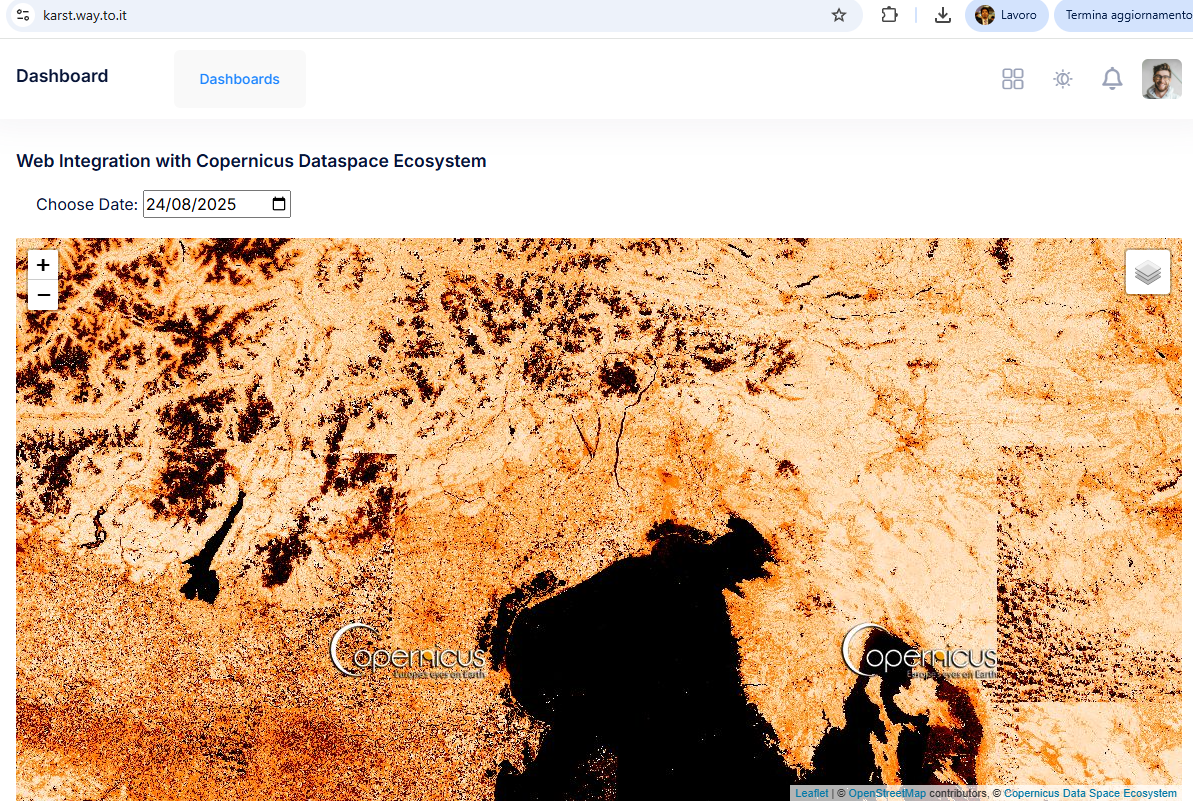 KarstFireall-Copernicus Dashboard