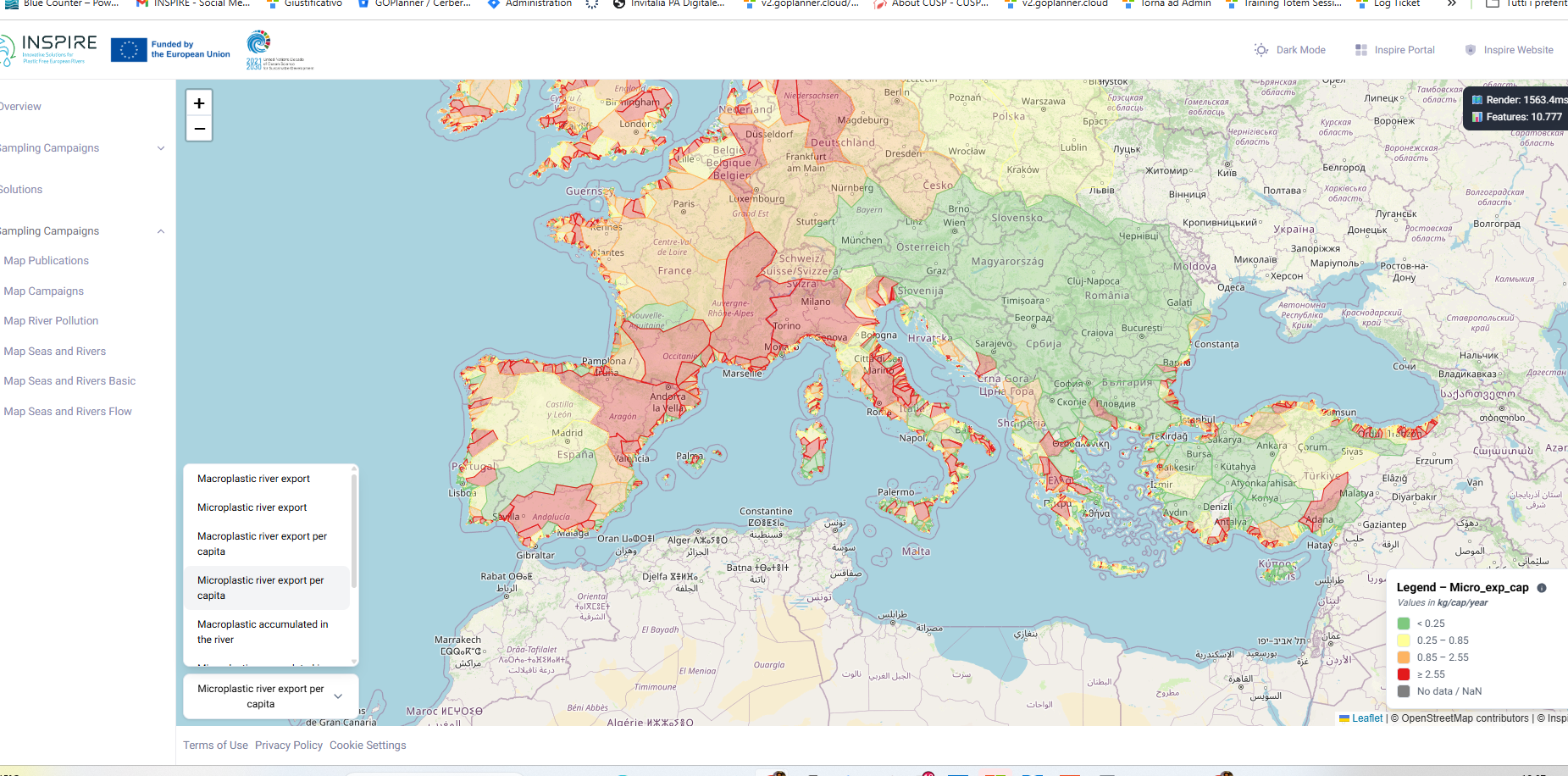 Infordata completa l’INSPIRE Impact Dashboard: una tappa fondamentale per l’integrazione dei dati fluviali