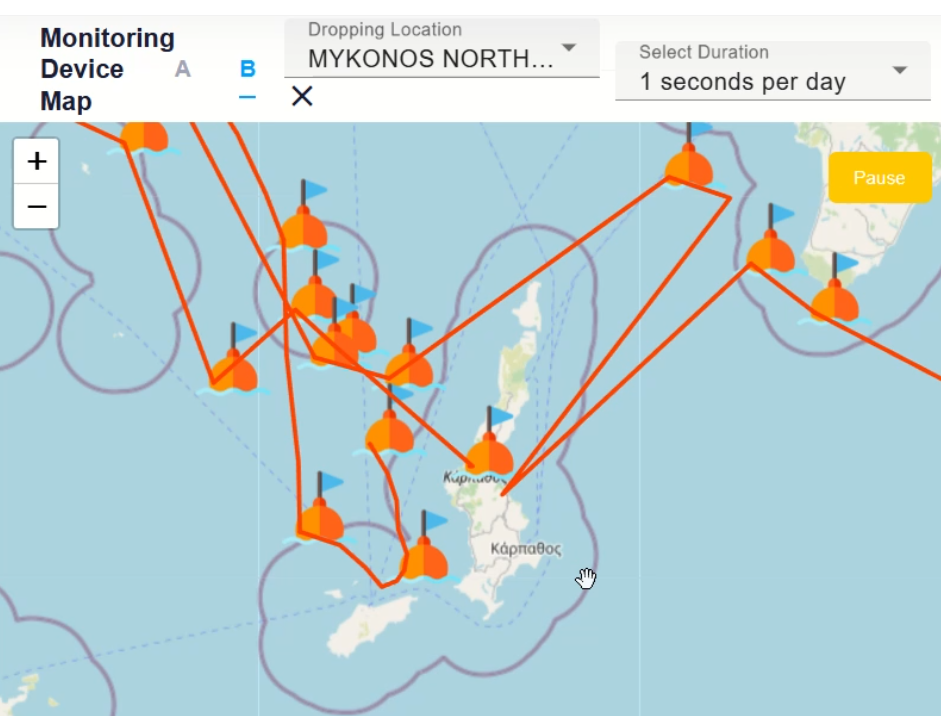 Remedies Portale Web di Infordata:Tracciamento boe plastiche nel Mar Egeo