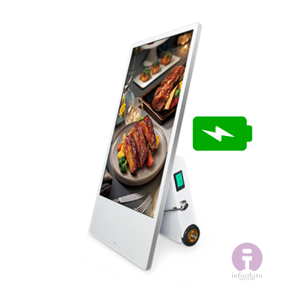 Infordata Sistemi totem 43" portatile a batteria